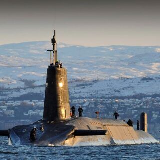 Atomowy okret podwodny HMS Vanguard. / Zdjęcie: www.seaforces.org