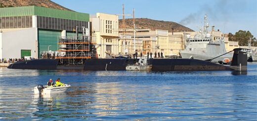 Hiszpański okręt podwodny typu S-80 Plus Isaac Peral w stoczni Cartagena. / Zdjęcie: Navantia