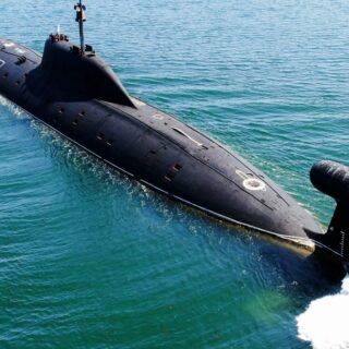 Rosyjski okręt podwodny typu Akula Kuzbass. / Zdjęcie: rosyjskie MON
