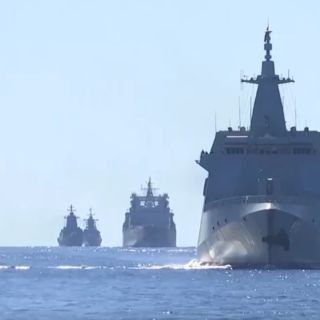 Chińskie i rosyjskie okręty na Pacyfiku. / Zdjęcie: /Rosyjskie Ministerstwo Obrony /Telegram