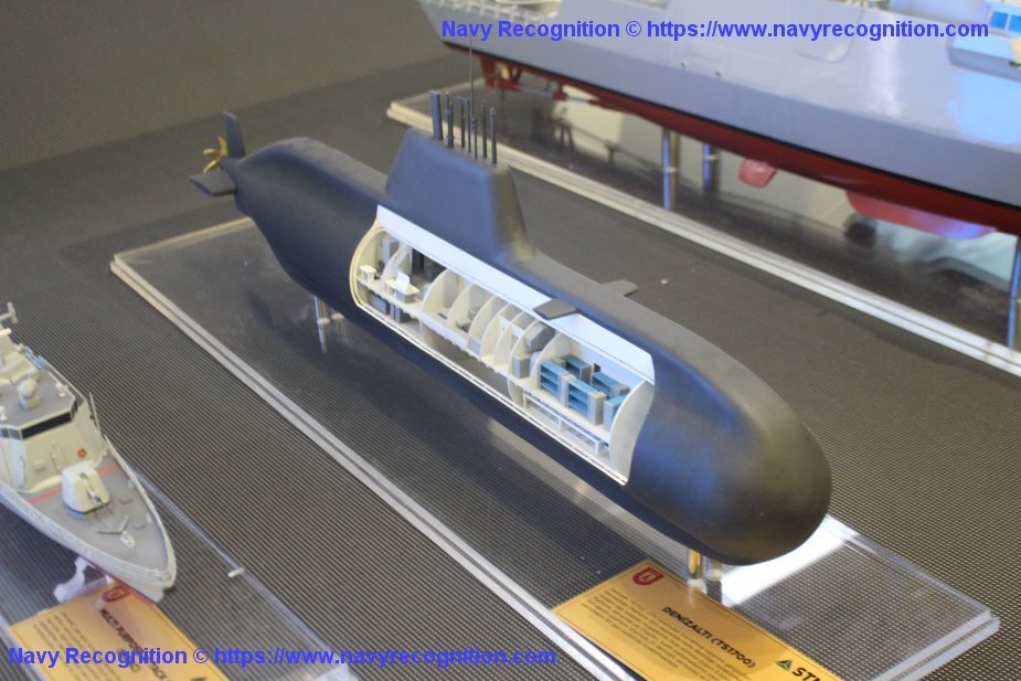 Model okrętu podwodnegio TS1700 na stoisku STM. / Zdjęcie: Navy Recognition