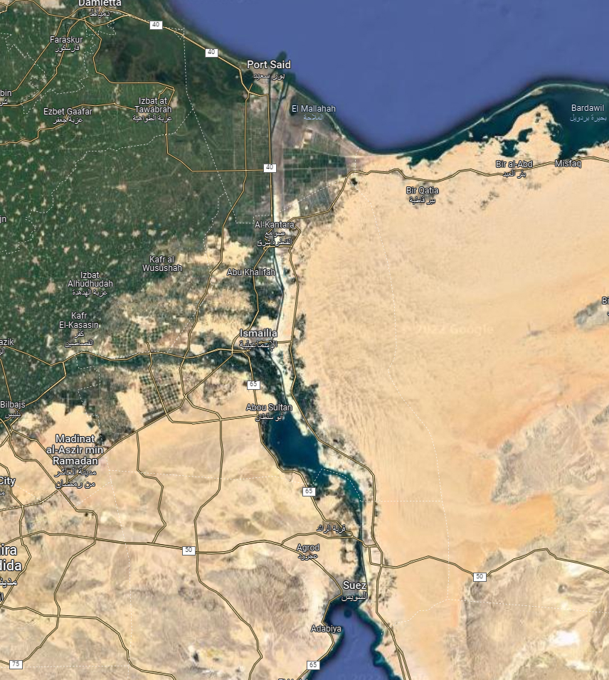 Kanał Sueski. / Zdjęcie: Google Maps