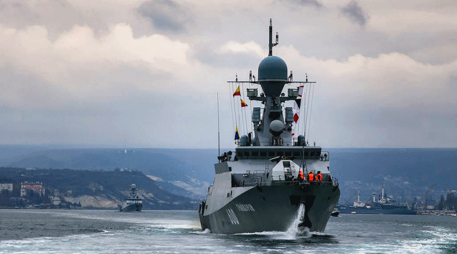 Rosyjskie okręty wojenne stacjonujące na Krymie. / Zdjęcie: Ministerstwo Obrony Federacji Rosyjskiej
