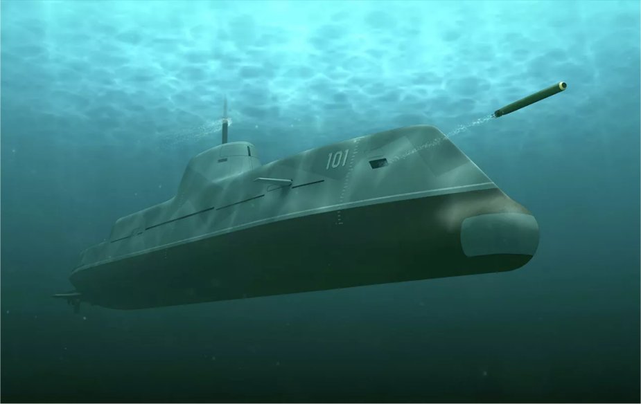 Artystyczne wizja podwodnego okrętu patrolowego Strazh. / Zdjęcie: : Rubin Designs Bureau