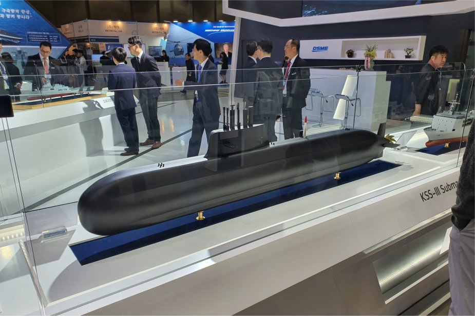 Model okrętu podwodnego typu KSS III Batch II. / Zdjęcie: Siły Zbrojne Republiki Korei
