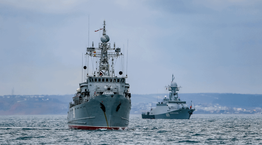 Rosyjskie okręty wojenne. / Zdjęcie Marynarka Wojenna Rosji