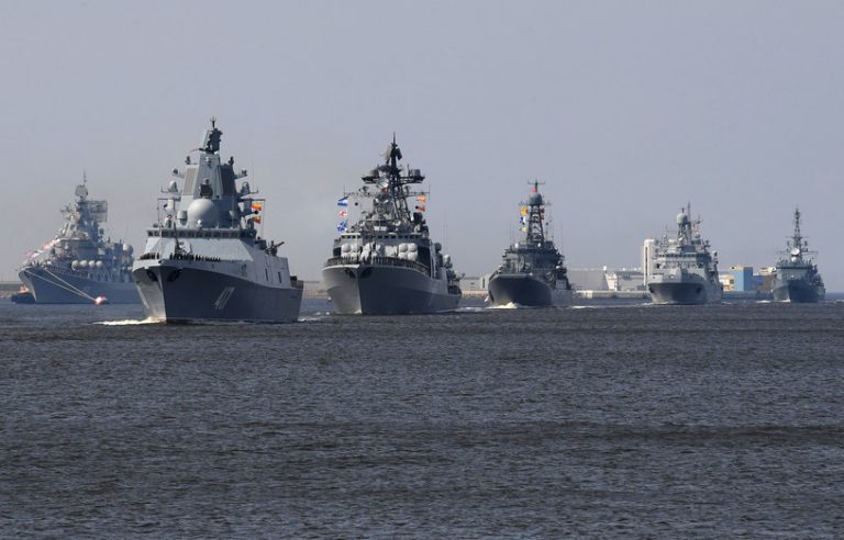 Rosyjskie okręty wojenne. / Zdjęcie: Agencja AFP