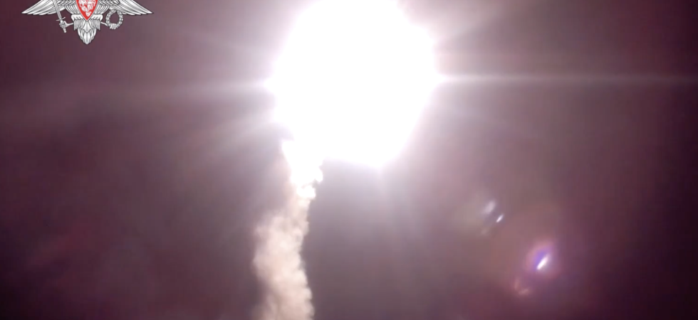 Wystrzelenie hipersonicznego pocisku Tsirkon. / Zdjęcie: Ministerstwo Obrony Rosji/TASS