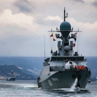 Rosyjskie okręty wojenne stacjonujące na Krymie. / Zdjęcie: Ministerstwo Obrony Federacji Rosyjskiej