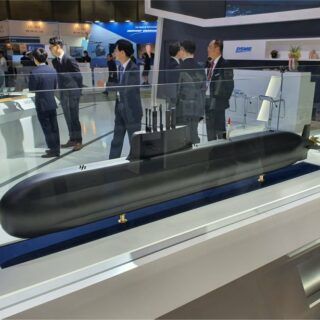 Model okrętu podwodnego typu KSS III Batch II. / Zdjęcie: Siły Zbrojne Republiki Korei