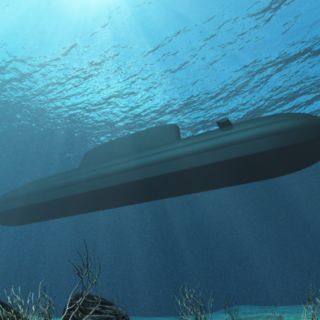 Wizualizacja okrętu podwodnego typu Dakar. Uwagę zwraca przedłużona obudowa kiosku. / Grafika: Thyssenkrupp Marine Systems