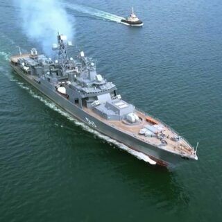 Zmodernizowana rosyjska fregata Marszałek Shaposhnikov. / Zdjęcie: Ministry of Defence of the Russian Federation