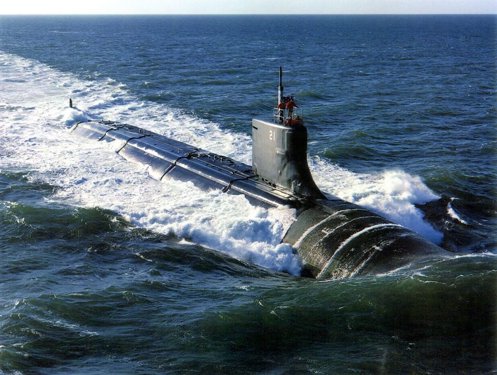 USS Seawolf przeprowadzający próby morskie w 1996 roku. / Zdjęcie: US Navy