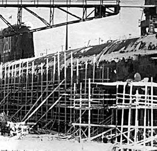 K-33 w doku pływającym, Siewierodwińsk 1964 rok. / fot. zbiory Siergiej Bałakin