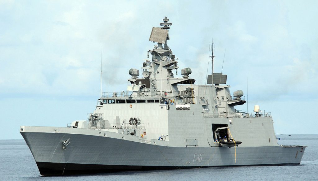 Okręt wojenny INS Saptura (Typ Shivalik – Projekt 17). / Zdjęcie: Marynarka Wojenna Indii