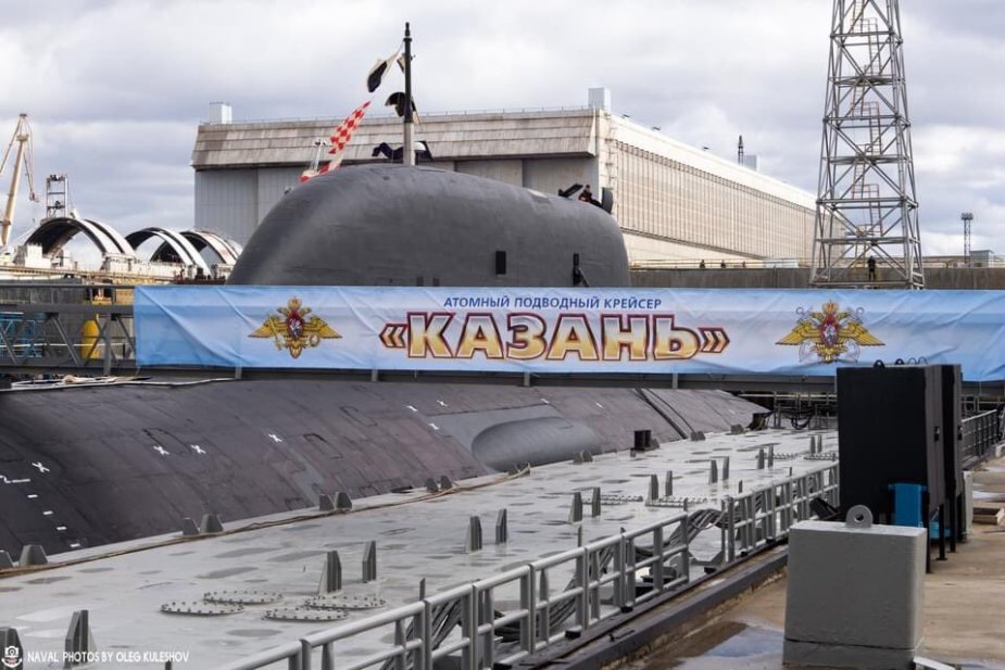 Atomowy okręt podwodny Kazan Yasen-M-class SSGN Project 885M zbudowany w stoczni Sevmash Shipyard w Siewierodwińsku, Rosja. / Zdjęcie: Oleg Kuleshov