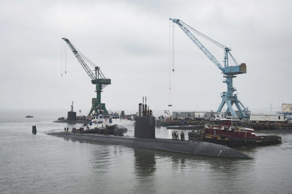 Szturmowy okręt podwodny USS Boise w stoczni Huntington Ingalls Industries w Newport News w Wirginii w 2018 r. / Zdjęcie: Huntington Ingalls Industries