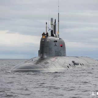 Szturmowy okręt podwodny K561 Kazan Yasen-M. / Zdjęcie: Twitter @ Cyberspec1