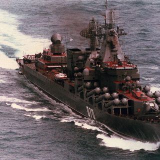 Krążownik rakietowy Marszałek Ustinow. / Zdjęcie: US Navy
