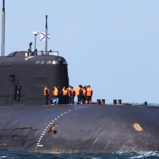 Rosyjski atomowy okręt podwodny Orioł K-266. / Zdjęcie: Facebook/3. Eskadre