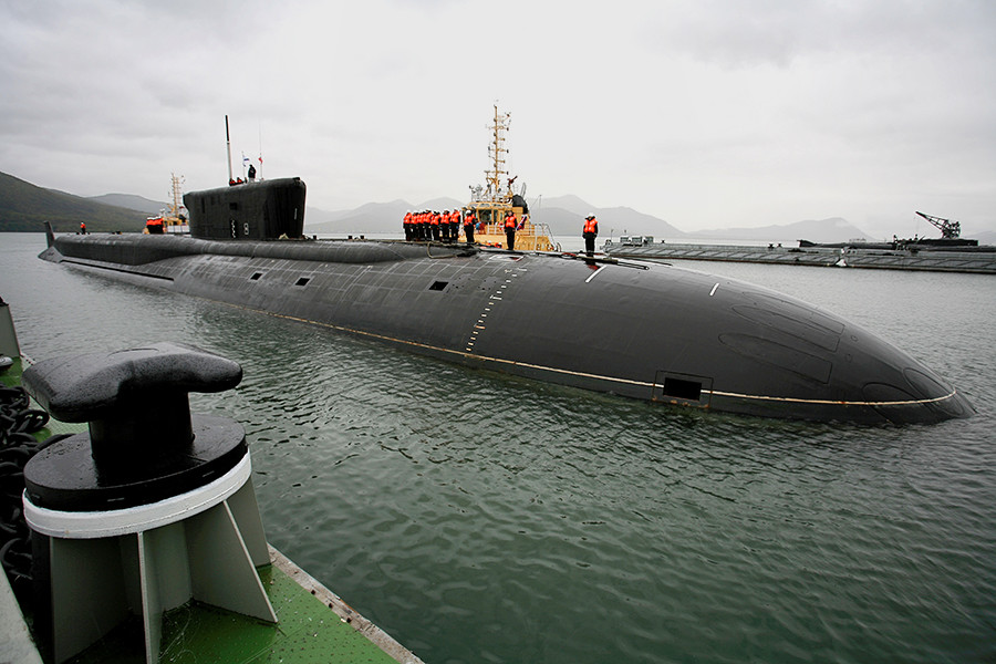 Atomowy okręt podwodny Alexander Nevsky – Okręt w macierzystej bazie w Wiluczyńsku. / Zdjęcie: Ministry of Defence of the Russian Federation