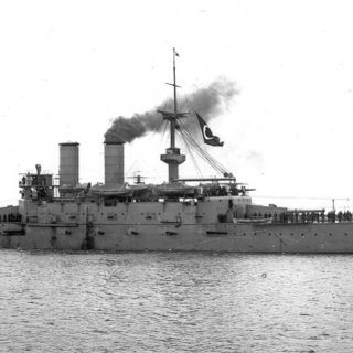 Pancernik Mesudiye na fotografii wykonanej tuż po modernizacji w 1903 r./ Zdjęcie: zbiory Achille Rastell