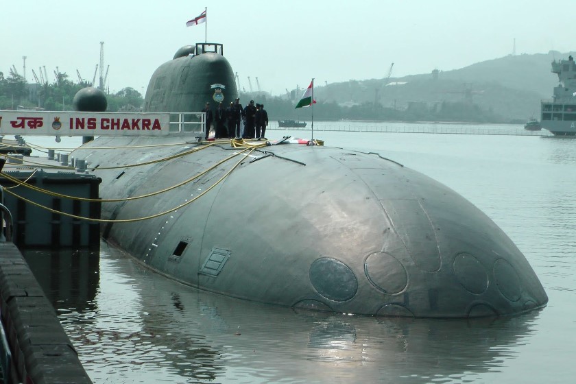 Atomowy okręt podwodny INS Chakra (K-152 Nierpa). / Zdjęcie: Ajai Shukla/Wikimedia