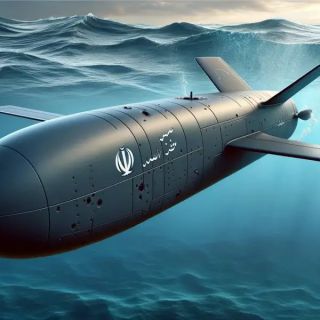Artystyczna wizja irańskiego bezzałogowego pojazdu podwodnego. / Grafika: Marynarka Wojenna Iranu